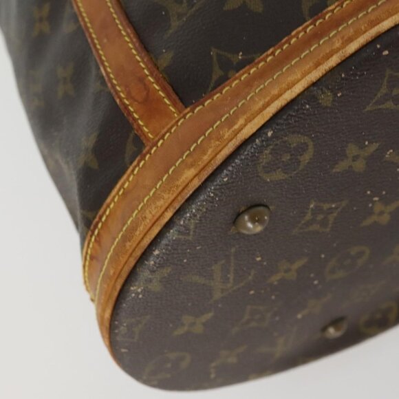 Authentic LOUIS VUITTON Monogram Bucket GM Shoulder Bag M42236 LV - Picture 6 of 16
